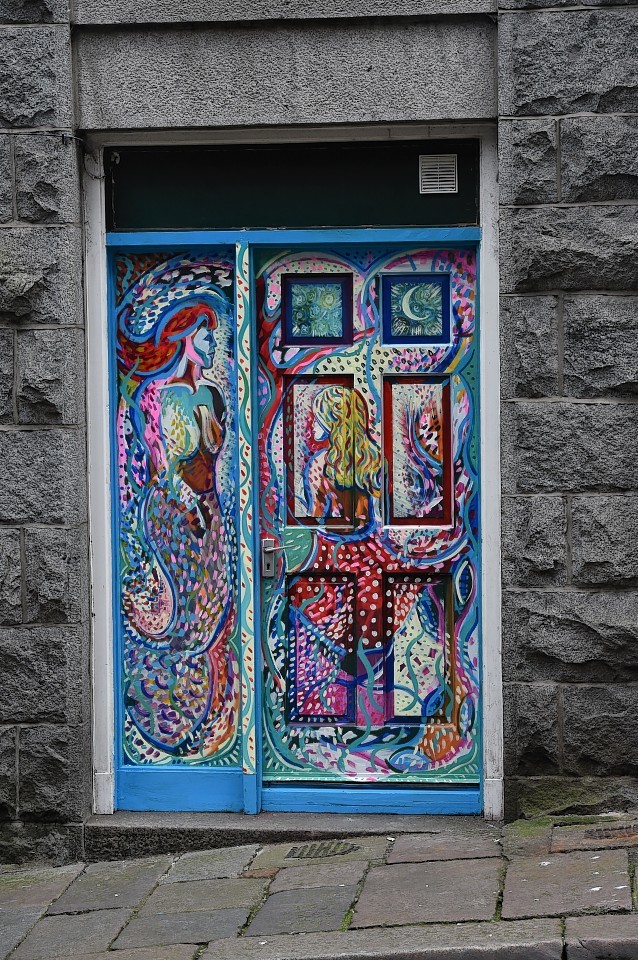 A selection of doors throughout Aberdeen City centre are being transformed