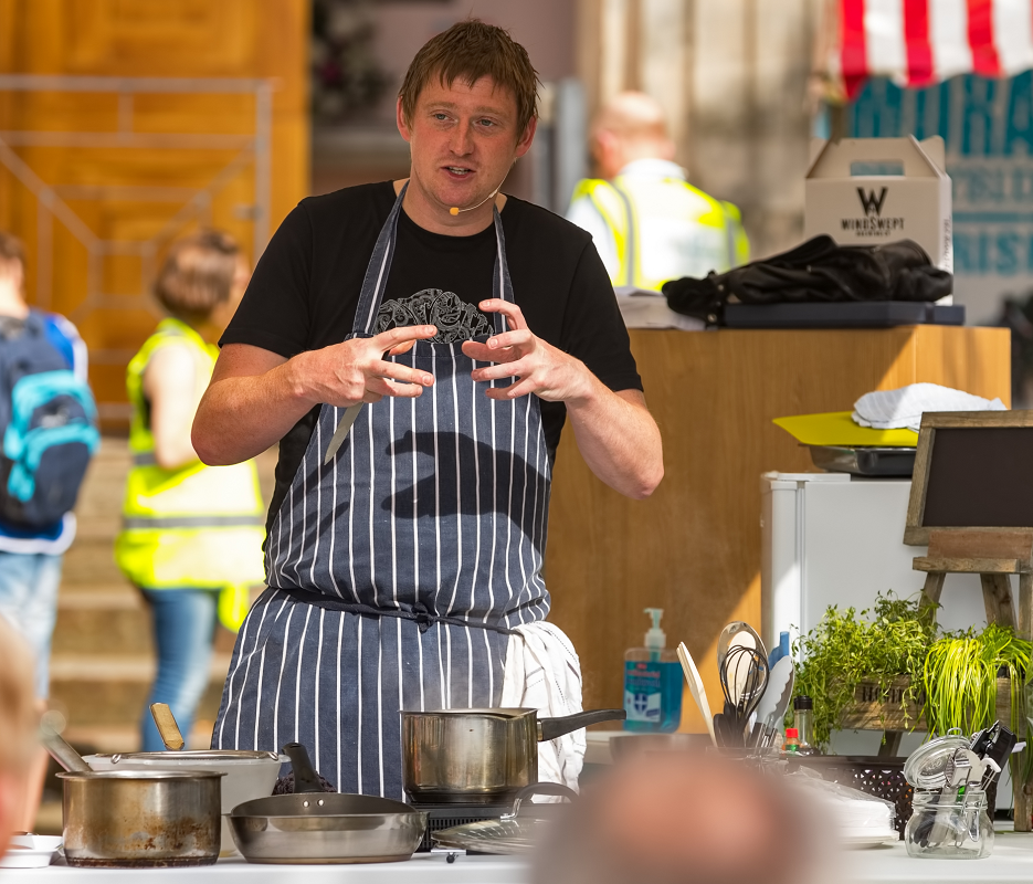 Darren Sivewright, development manager at Baxters, held cookery demonstrations.