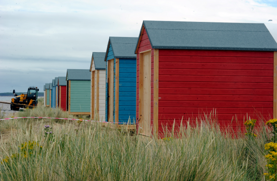 Interest has been high in the £25,000 huts at Findhorn beach.