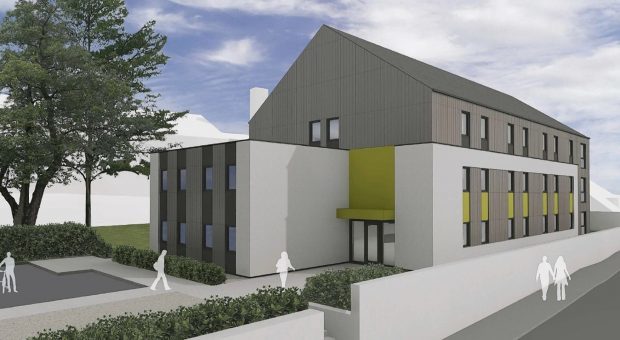 An artist's impression of the student accommodation at Fassifern Road, Fort William