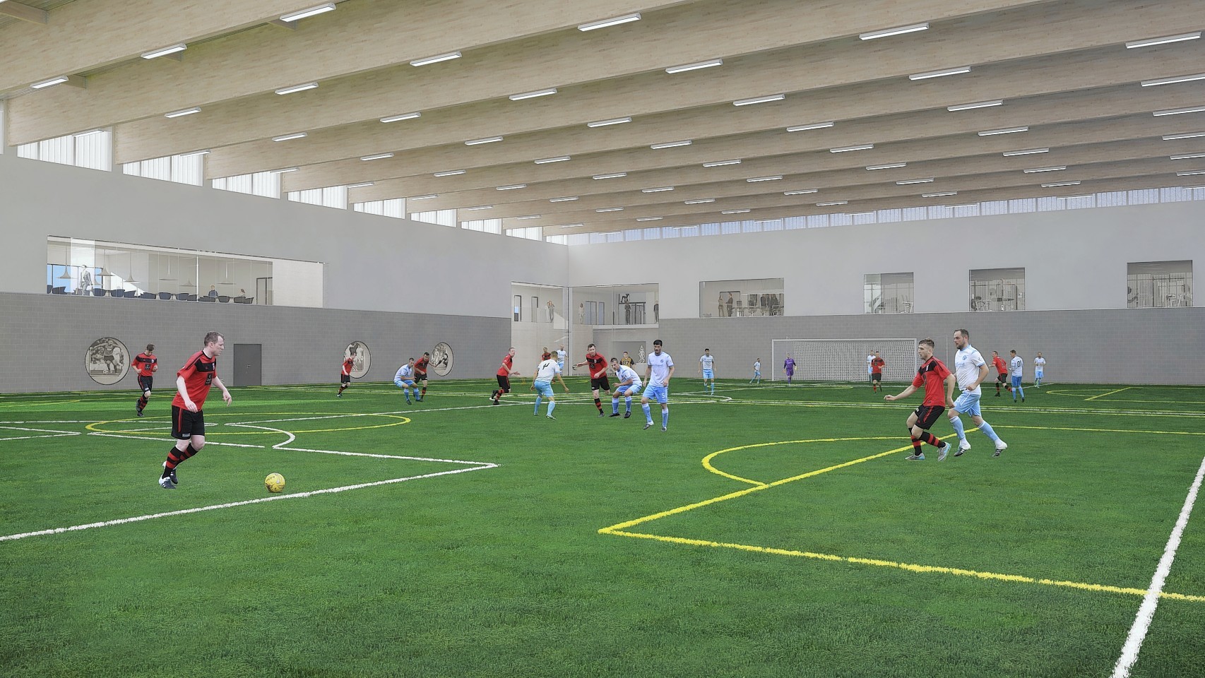 Some of the indoor pitches at the A look inside the Garioch Sports and Community Centre
