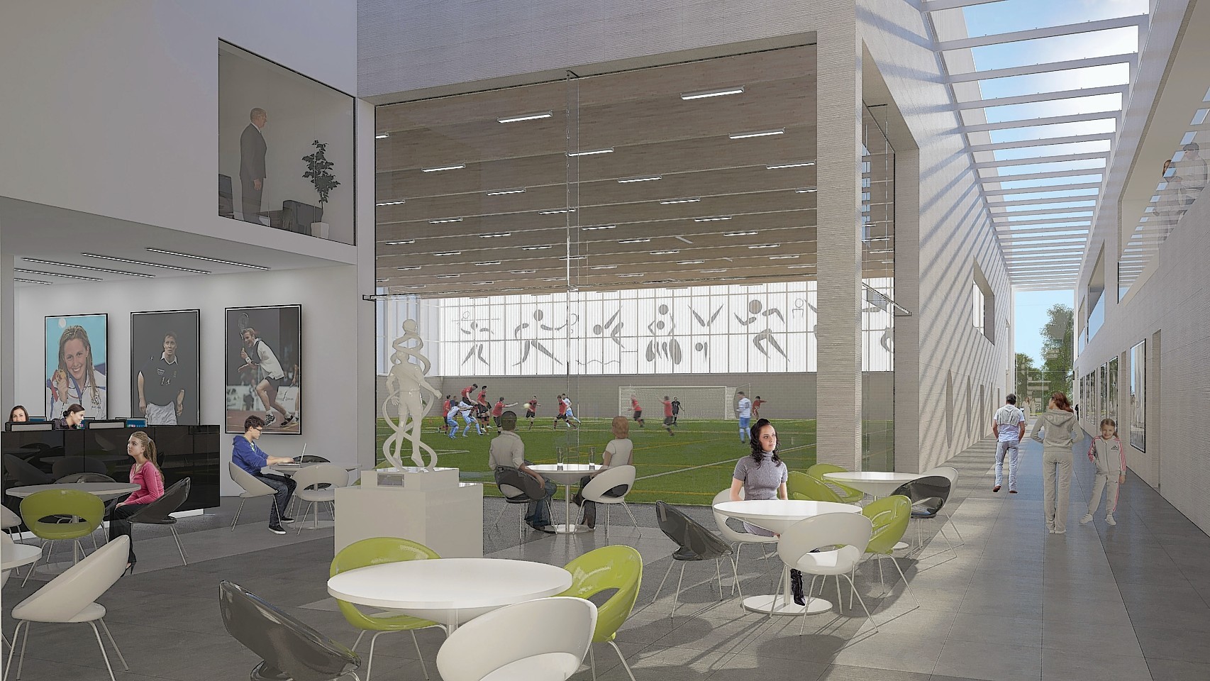 A cafe in the proposed Garioch Sports and Community Centre