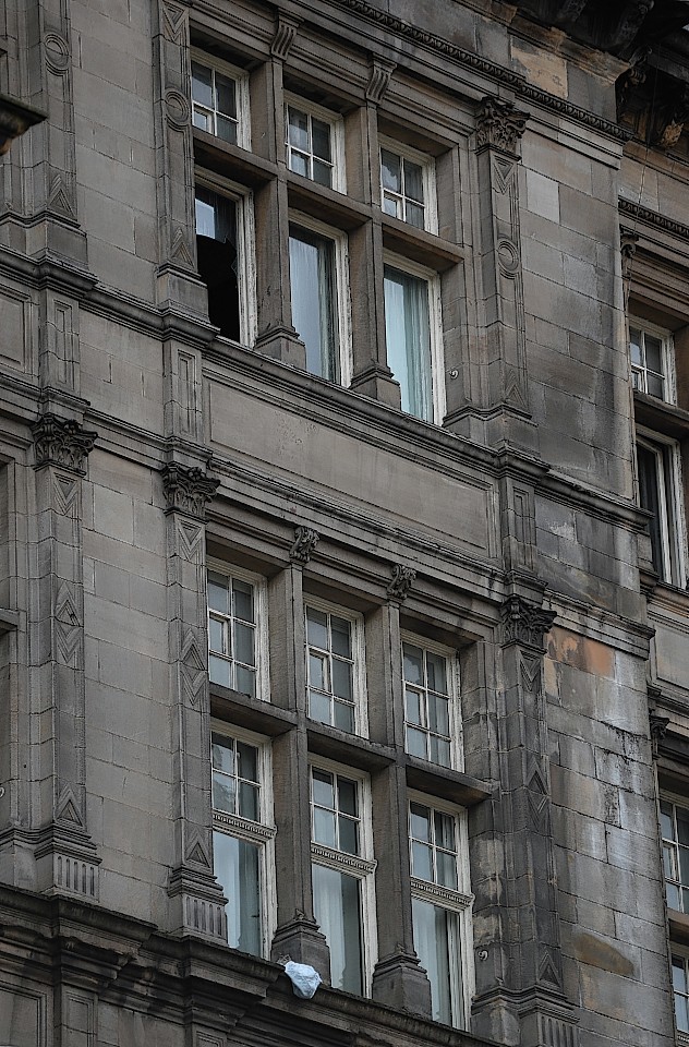 Emergency services at the scene in Glasgow