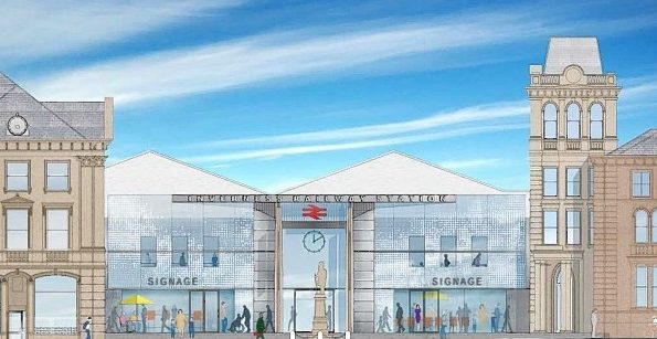 Artist impression of plans for Inverness rail station