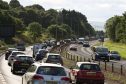 There were long queues on the southbound approach to the Kessock Bridge