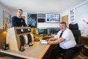 Deputy harbourmaster Alexander Simpson and port controller Douglas Garrick in Lerwick Harbour's new control room.