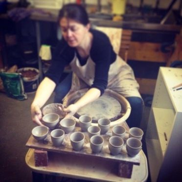 Martina MacLeod of Mudness Ceramics at work.