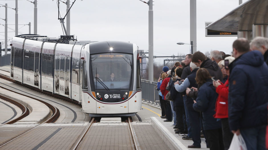 The Edinburgh trams network opened in 2014.