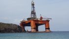 The Transocean Winner drilling rig was stranded on the beach of Dalmore, on Lewis