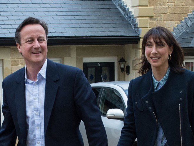 Former prime minister David Cameron and his wife Samantha