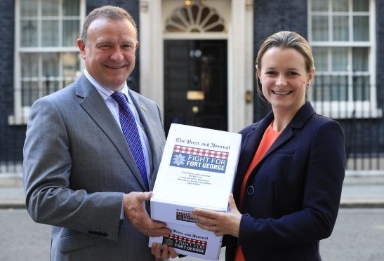 The Press and Journal's petition is handed into Downing Street