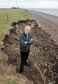 Former captain Phillip Thorn at the eroded area of Fortrose and Rosemarkie Golf Club