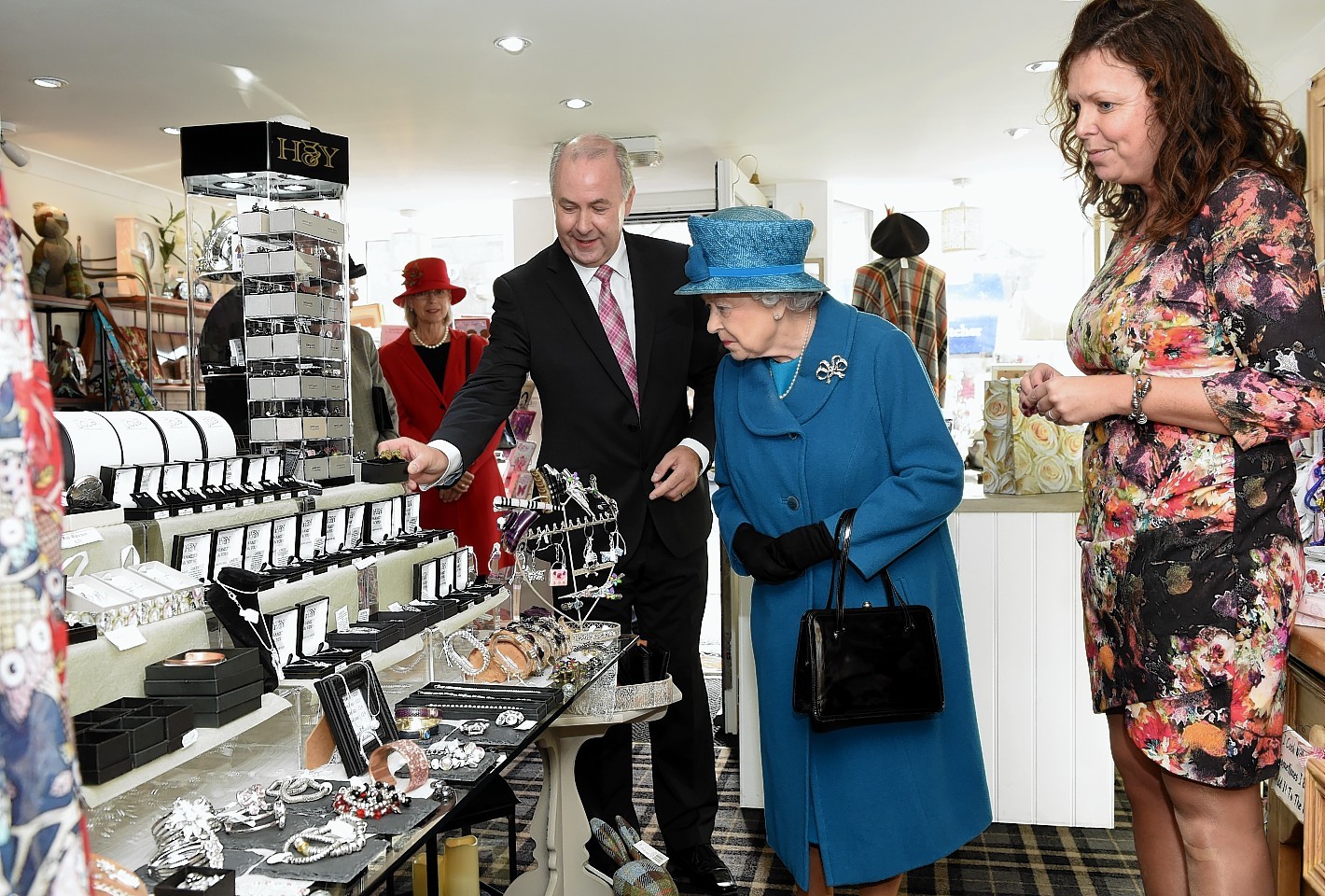 The Queen at the Brakeley Gift Room in Ballater. Credit: Kevin Emslie.