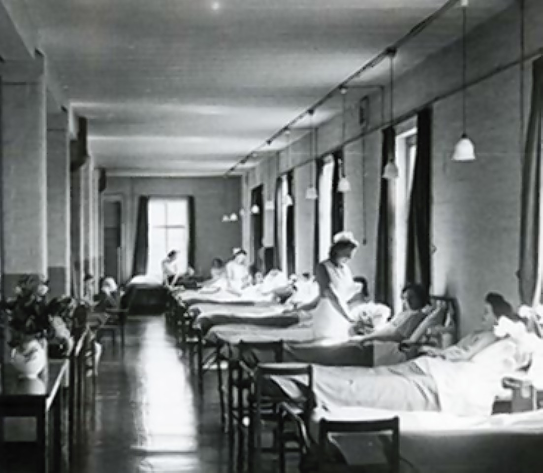 Interior of Raigmore Hospital.