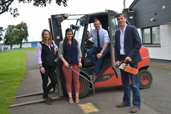 Lynne Ferguson (Tayforth Machinery Ring), Lynne Macarthur (Highlands Machinery Ring), Stuart Jamieson (SAYFC), Michael Bayne (Borders Machinery Ring)