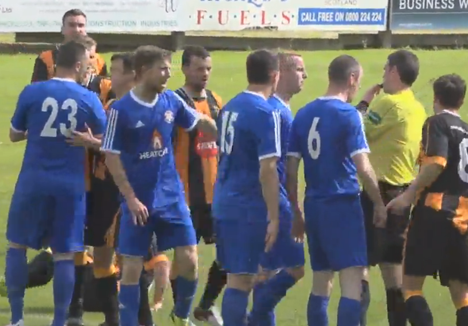 Highland League clash between Huntly and Lossiemouth