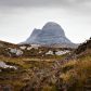 The distinctive outline of Suilven in Assynt.