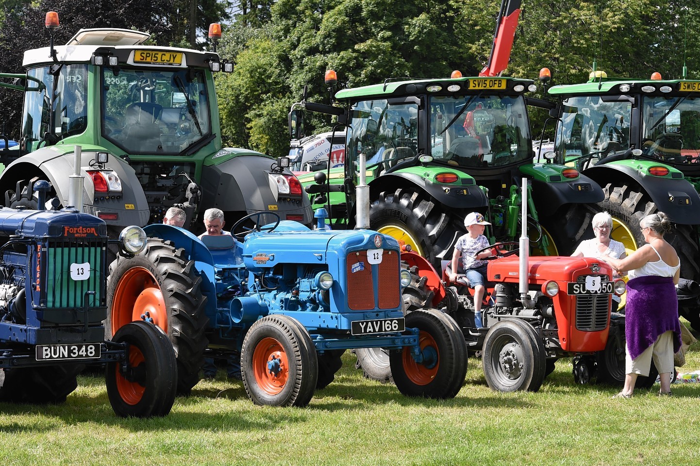 Tarland Show's tractor exhibit. Credit: Colin Rennie.