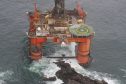 The stranded Transocean Winner oil rig