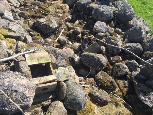 One of the legally-placed traps on a Aboyne grouse shooting estate that was tampered with