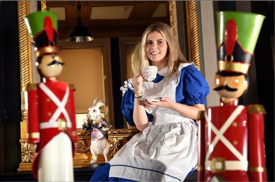 : Melanie Urquhart, VSA HSE Administrator, launches the theme of this year's annual VSA ball, Alice in Wonderland, at Carmelite Hotel. 
Picture by KEVIN EMSLIE