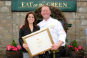 Sarah-Jane Hogg and chef, Craig Wilson at Eat On The Green. The restaurant has raised over £37000 for charity Friends of Anchor.