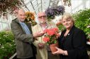 Beautiful Scotland in Bloom judges Andrew Hogarth and Stan De Prato looking round Aberdeen Winter Gardens with councillor Jean Morrison, Aberdeen City Council CHI vice convener, as part of a tour of the city. 
Picture by KEVIN EMSLIE