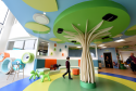 The new reception has been designed as a fun, calming space for sick youngsters