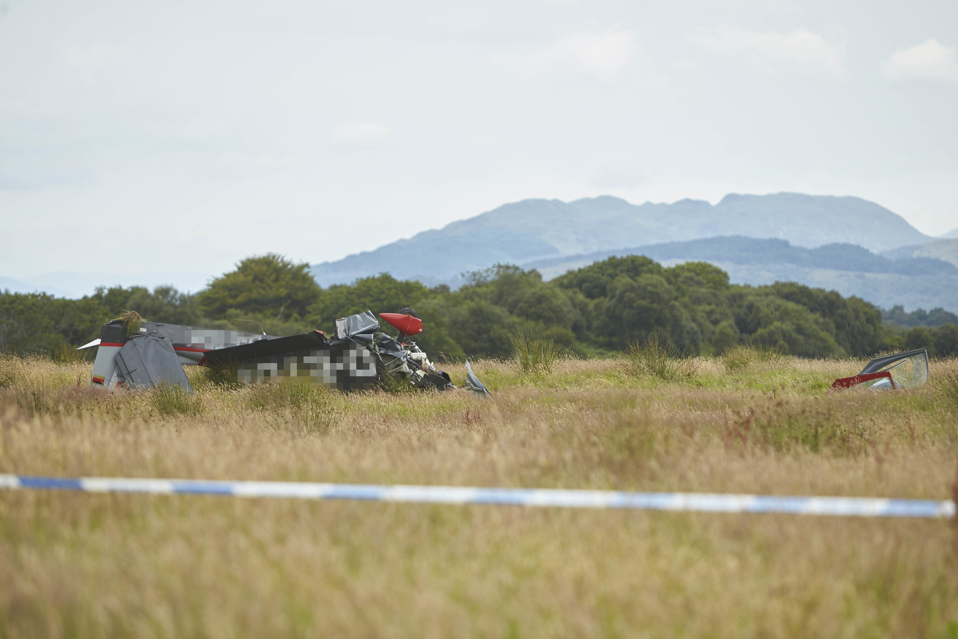 Crashed plane wreckage at Lochnell Estate in Argyll