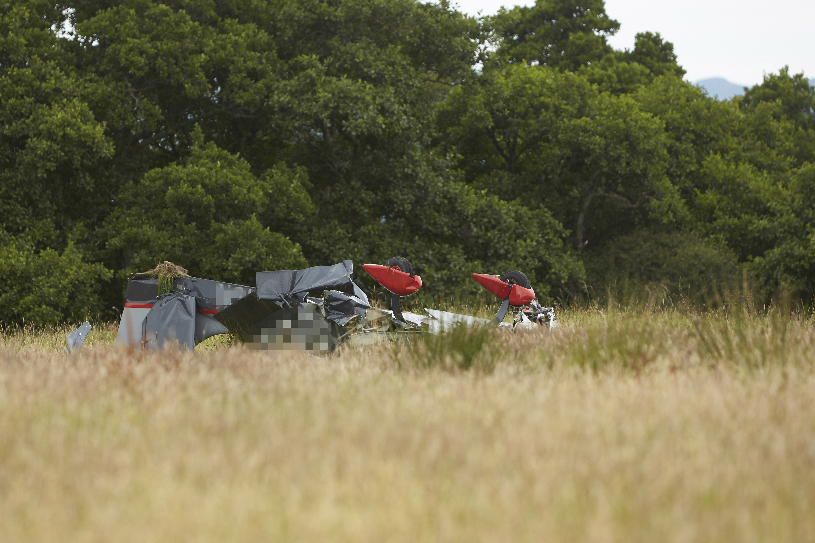 Crashed plane wreckage at Lochnell Estate in Argyll