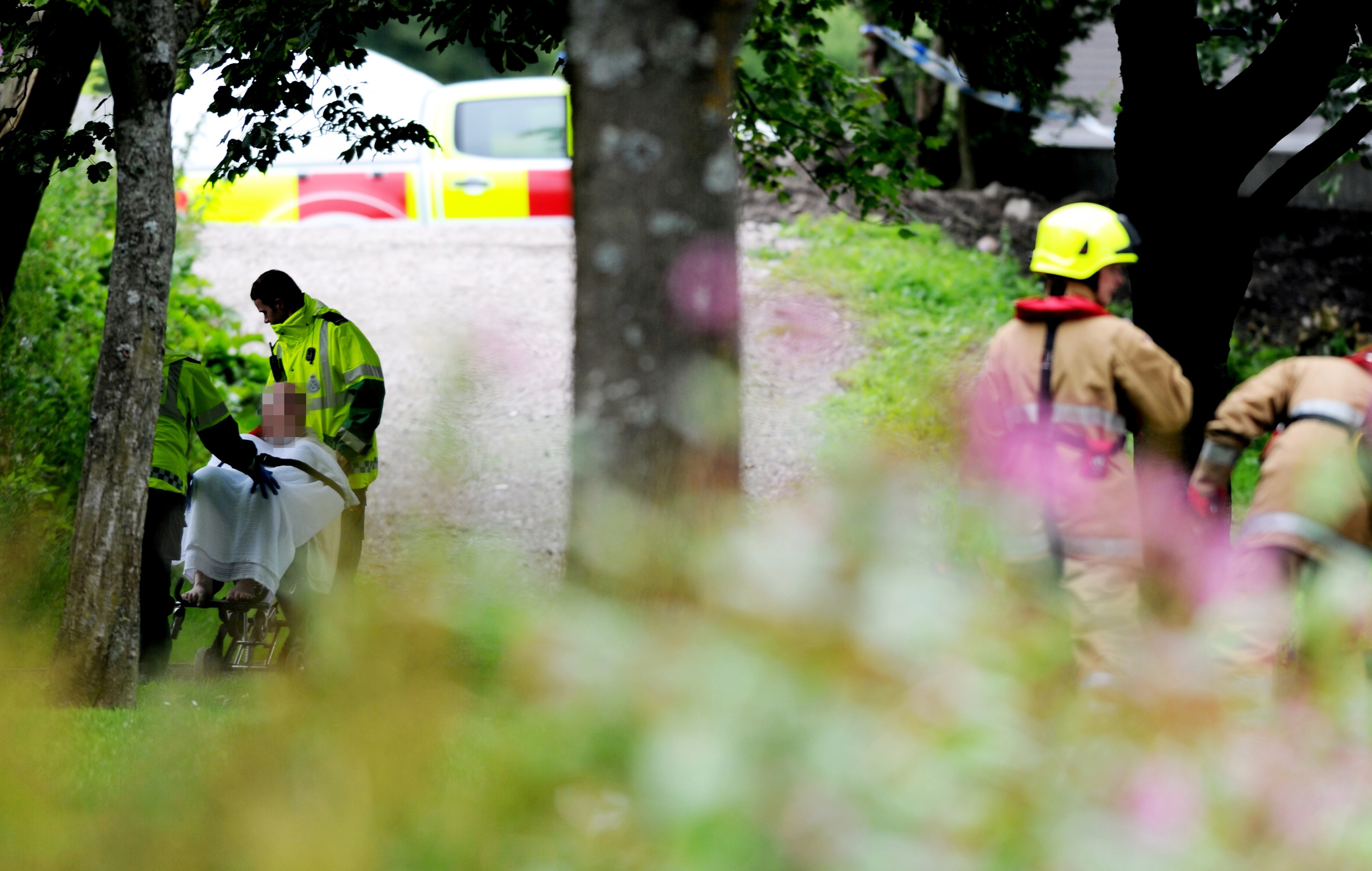 A man was stranded with his two dogs near the bridge at Port Elphinstone 