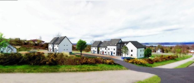 An artist's impression of the possible new flats off Tower Road