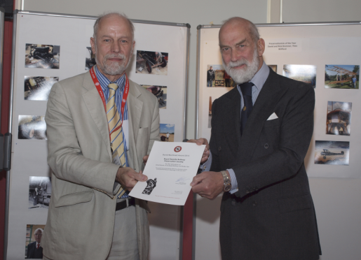 Jon Tyler received an award recently, presented by Prince Michael of Kent.
