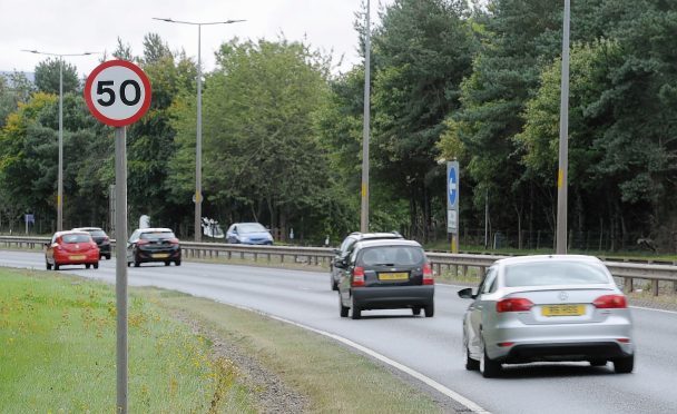 The southbound A9 north of the Kessock Bridge which is to be resurfaced