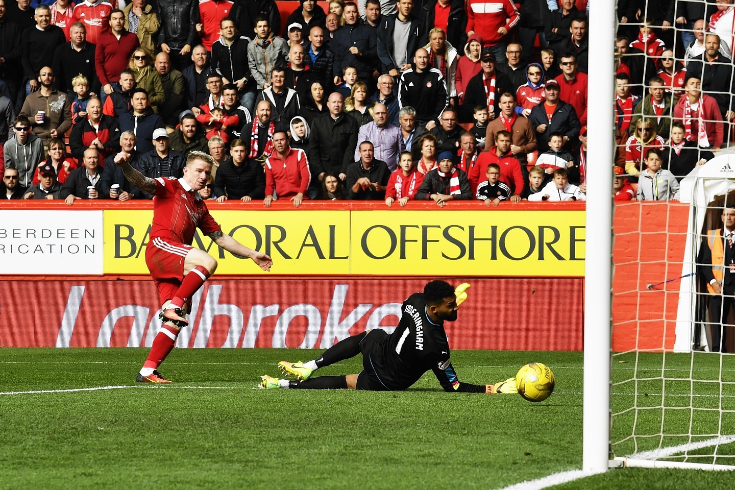 Jonny Hayes netted the opening goal for Aberdeen.
