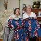 June Cairns (left) and the Rev Morag Muirhead with their African clothing
