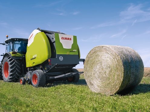 One of the new balers in action