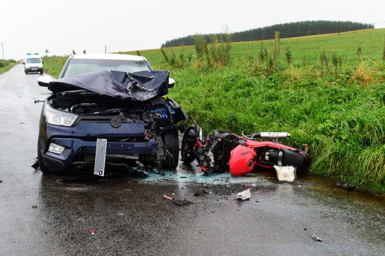 The scene of the crash, near Cuminestown.