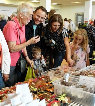 The Deeside Food festival at Cults academy, Aberdeen.