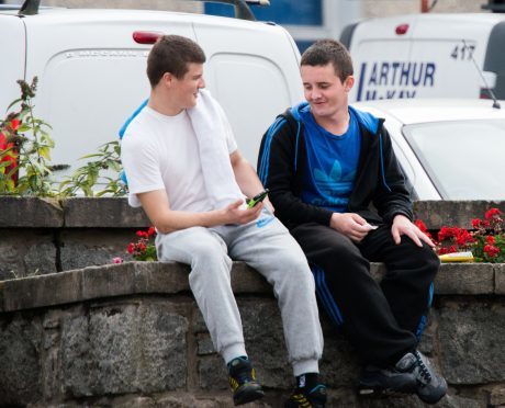 Dejan Watson (left) and Reece MacIsaac outside Fort William Sheriff Court