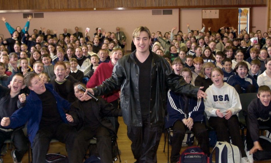 In 2001 Pop Star, David Graham brought the Anti Drugs message to Ellon Academy