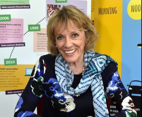 Esther Rantzen visited Childline at Ruby House in Aberdeen.