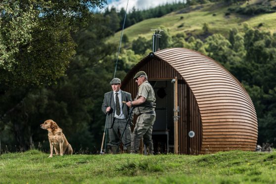 The new mobile fishing huts.