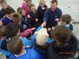 RSPB Scotland’s site manager for Balranald Jamie Boyle with the children