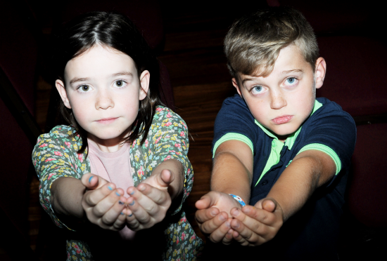 Arran Collie from Lhanbryde and Kenna Johnston from Keith, who have been chosen to play the role of Oliver in a production to be shown in Elgin Town Hall. Picture by Gordon Lennox.