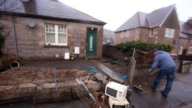 Hundreds of homes and businesses were affected by the flooding in Ballater last December