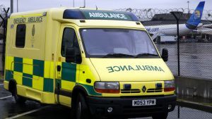 An ambulance was called to the scene