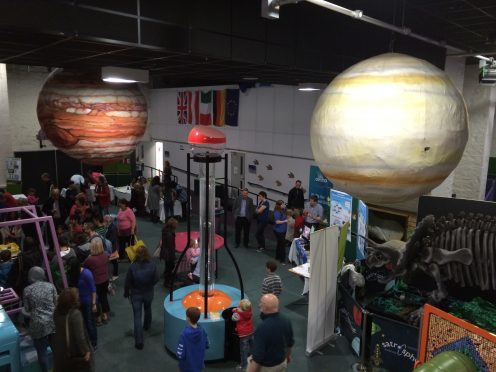 Inside Aberdeen Science Centre.