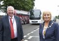 Mike Smith of Inverness Bid and city provost Helen Carmichael