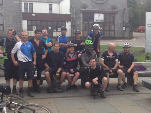 The group of cyclists from Muir of Ord
